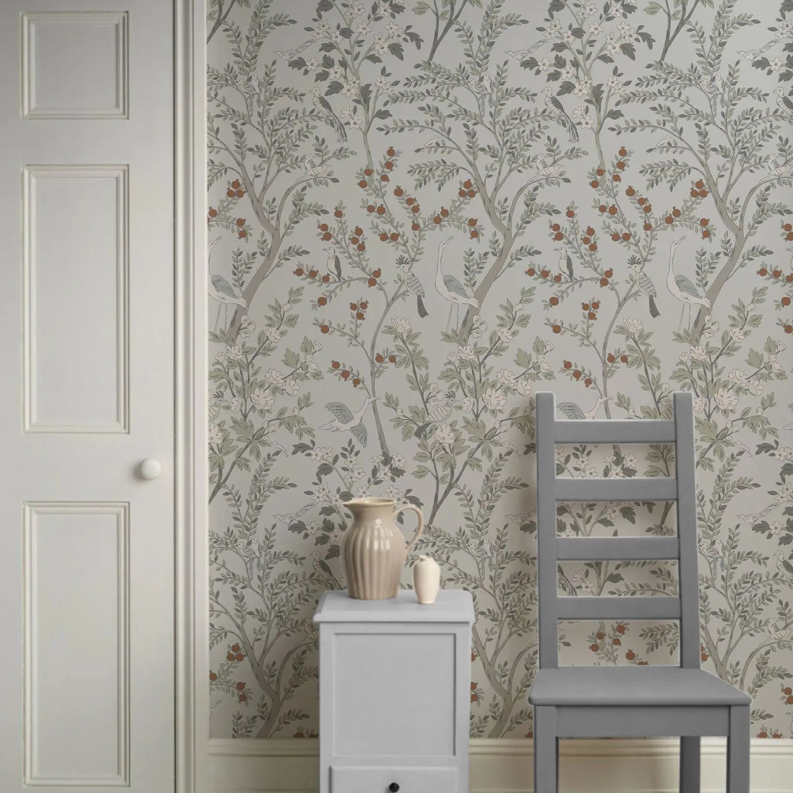 Herbal Wallpaper - Vintage Floral Wall Sticker Wallpaper,Paradis Birds