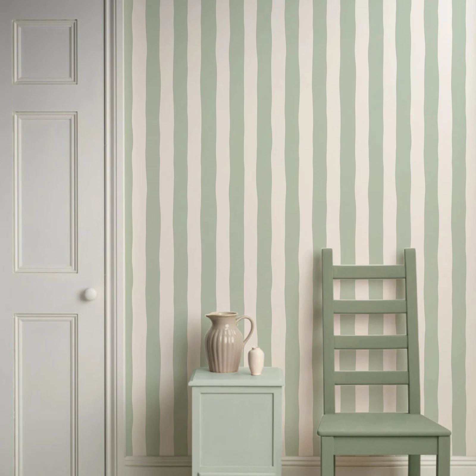 Removable Wallpaper Sage Green - Herbal Wallpaper recension och pris