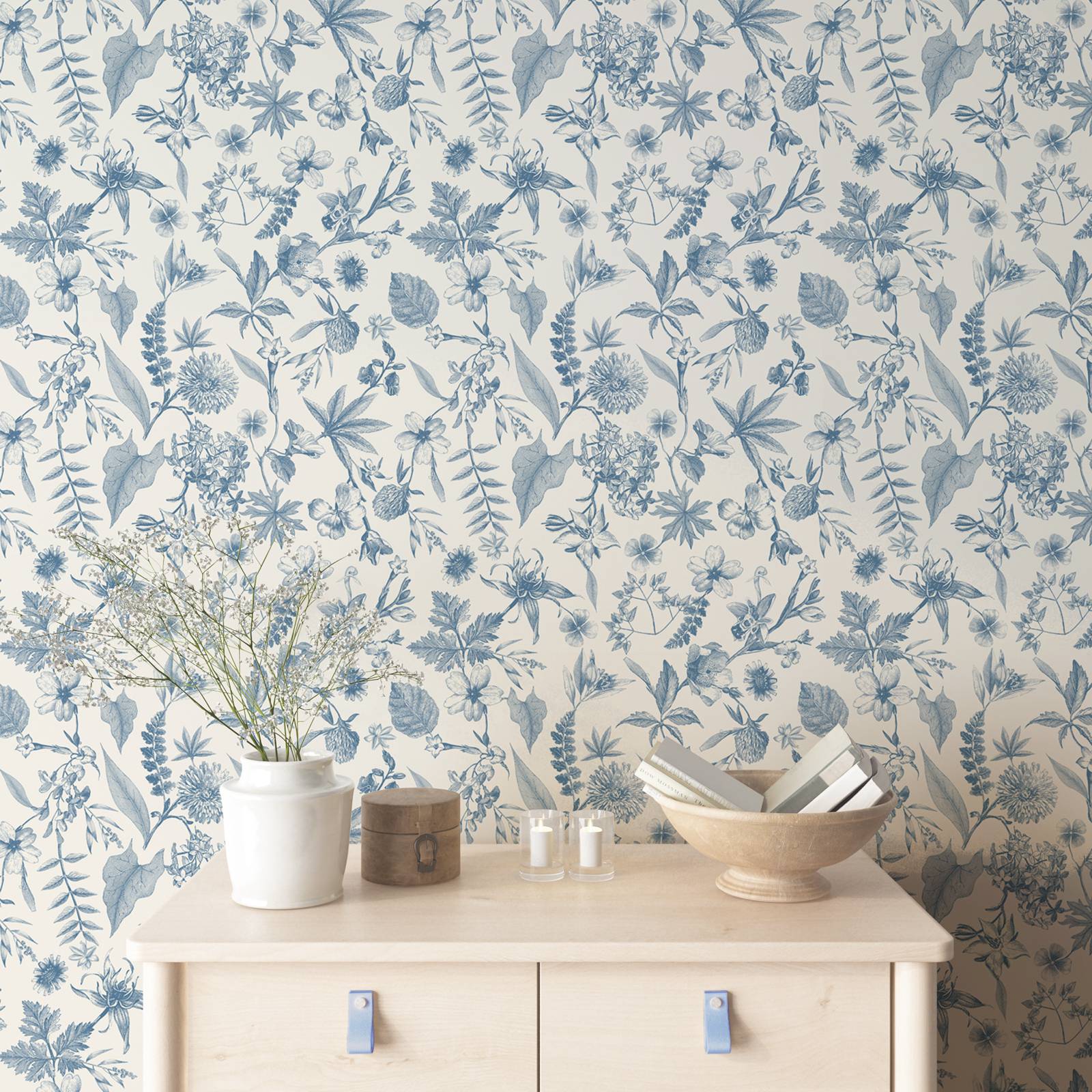 Toile Farmhouse Whimsical Wall - Herbal Wallpaper recension och pris