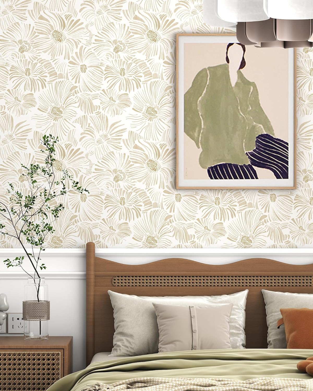 Modern Peel and Stick Wallpape - Herbal Wallpaper recension och pris
