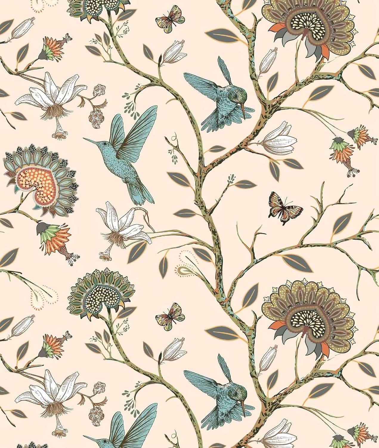 Bird Wallpaper Removable Self  - Herbal Wallpaper recension och pris