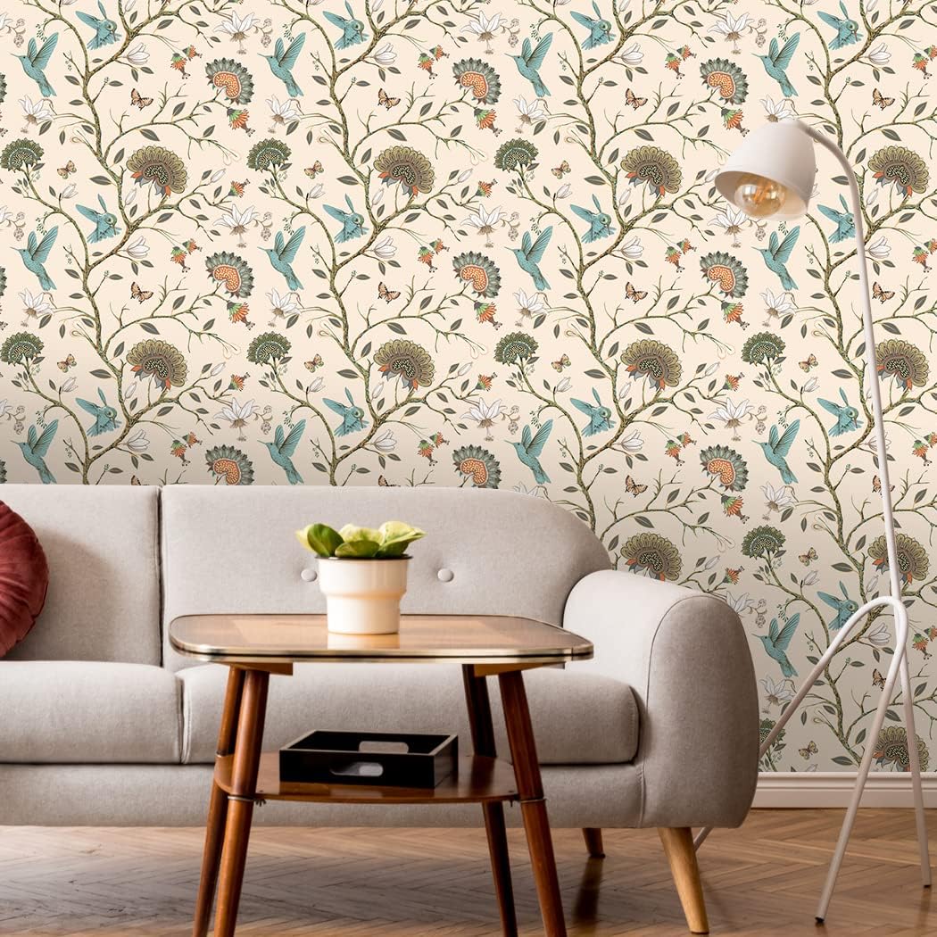 Bird Wallpaper Removable Self  - Herbal Wallpaper recension och pris