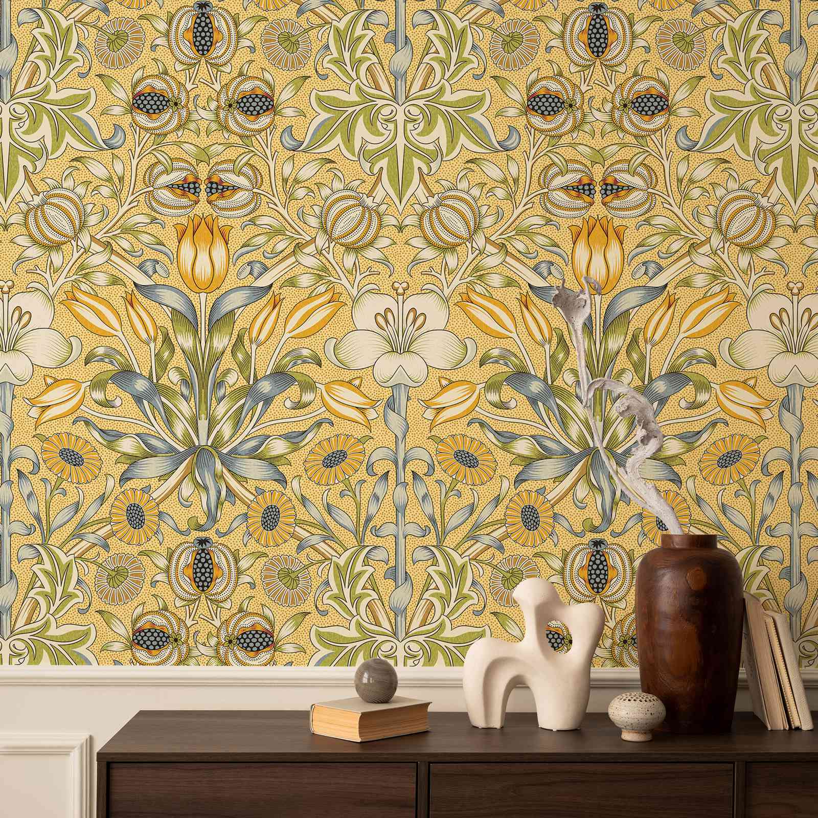Lily & Pomegranate Peel and St - Herbal Wallpaper recension och pris